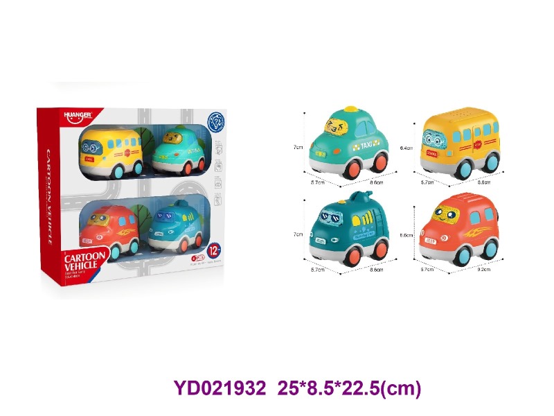 FREE WHEEL CAR W/LIGHT&SOUNDS  4 PCS