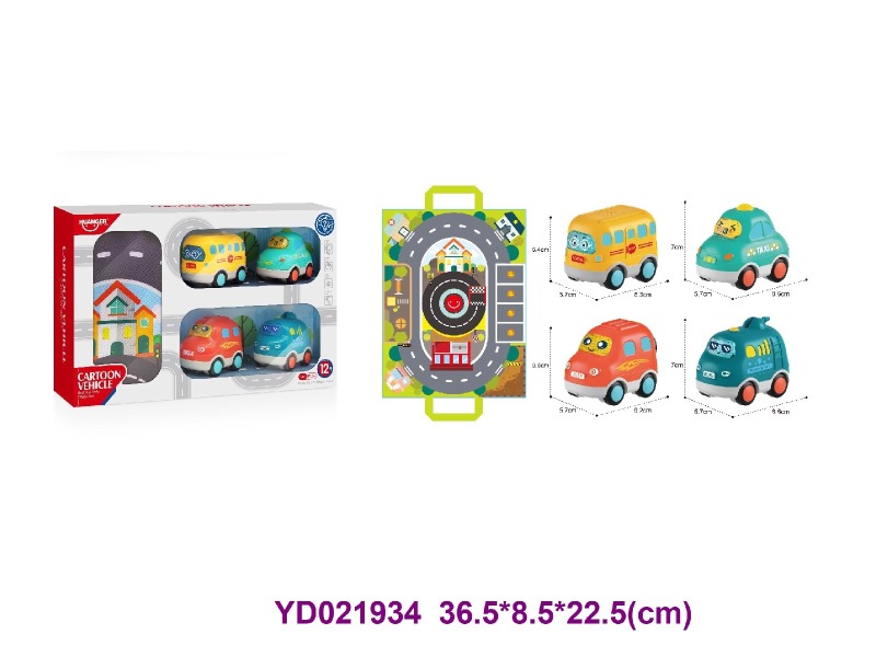 FREE WHEEL CAR W/LIGHT&SOUNDS  4 PCS