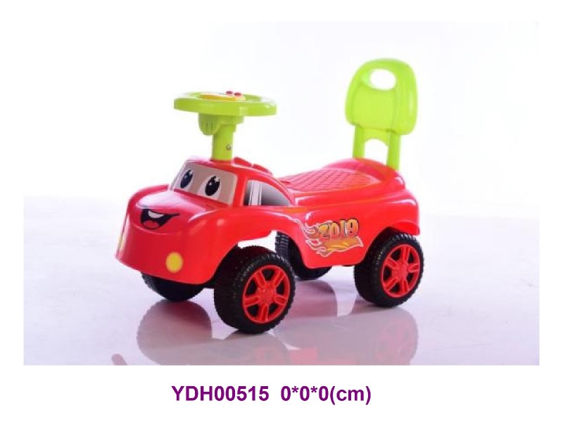 FREE WHEEL CAR with light &sounds Colors: red, blue, rose, orange
Vehicle size: 51*25*40 CM
Functi