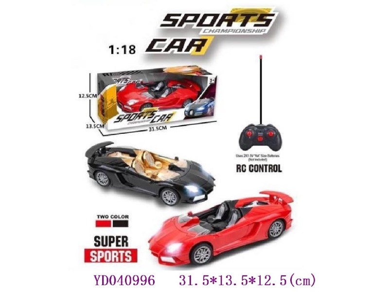 1:18 4CH R/C CAR red and black mixed