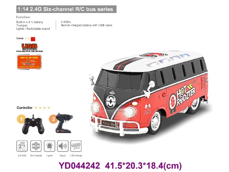2.4G 1:14  6CH R/C CAR W/SOUNDS&LIGHT