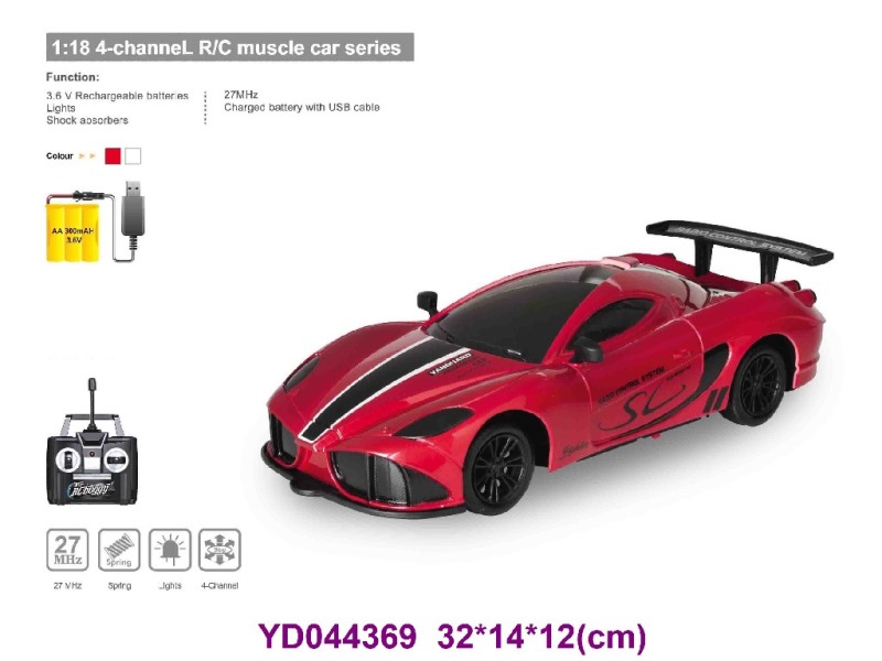 27Mhz 4CH 1:18 R/C CAR W/LIGHT