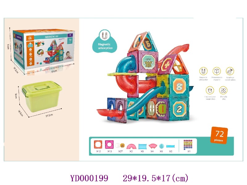 7.5CM  Magnetic toys  72PCS