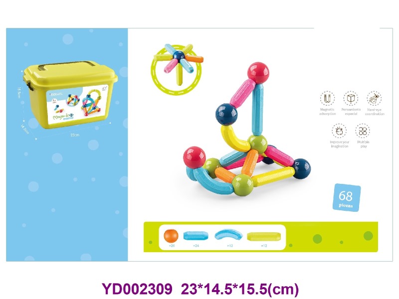 Magnetic toys 68PCS