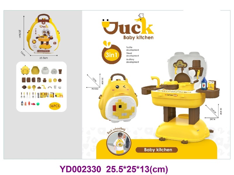FENCE LITTLE YELLOW DUCK THEME BACKPACK OVER HOME 36PCS