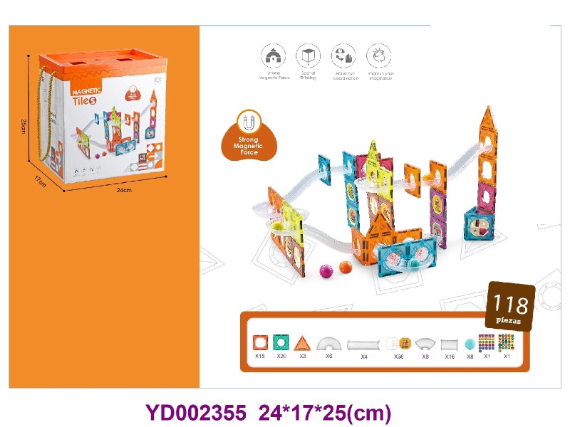 7.5CM  Magnetic toys  118PCS