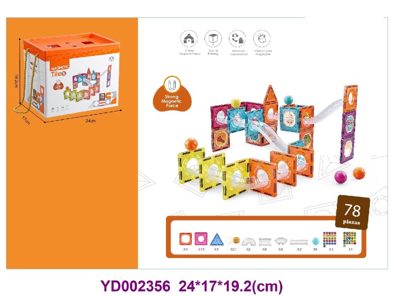 7.5CM  Magnetic toys  78PCS