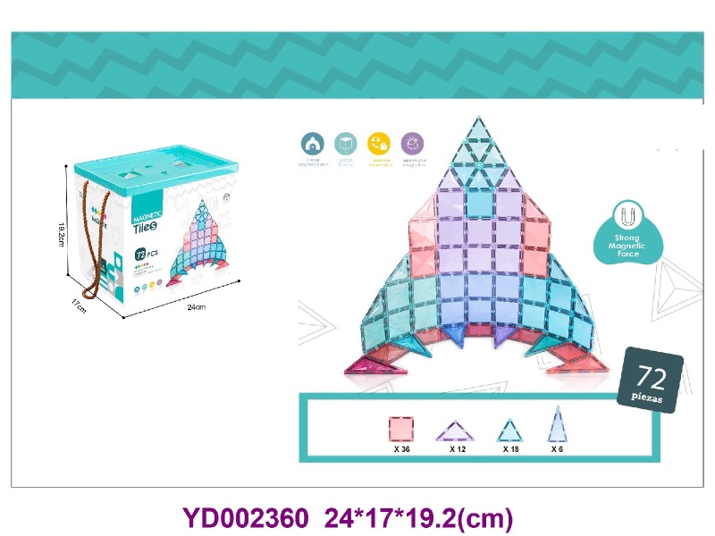 7.5CM  Magnetic toys  72PCS