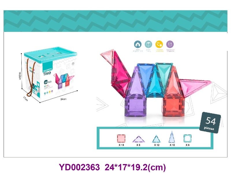7.5CM  Magnetic toys  54PCS