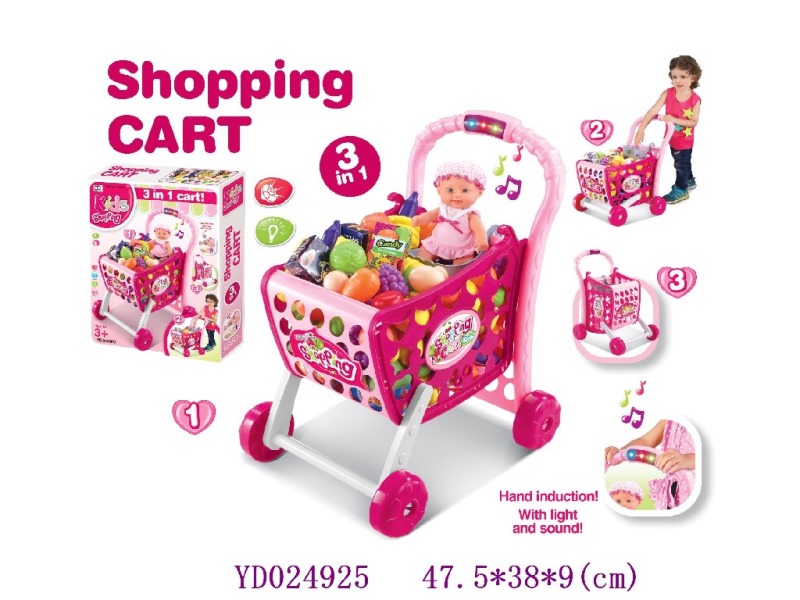 shopping cart W/light & music
