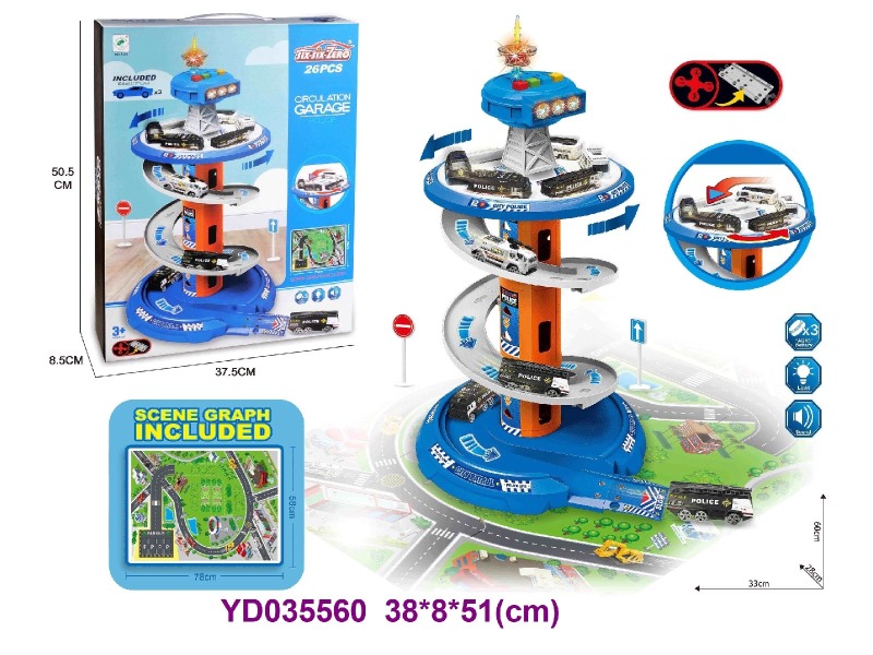 Parking lot w/light&sounds 26pcs