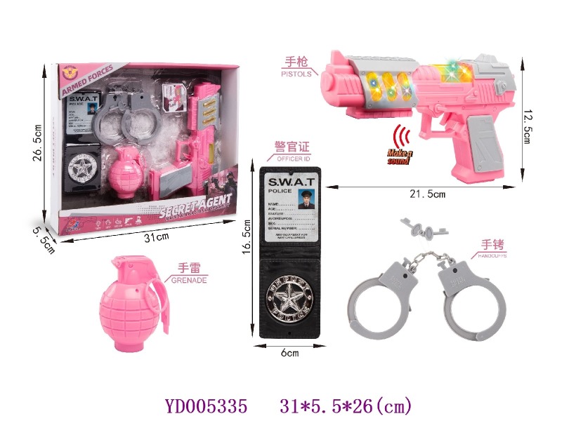 Police set without battery 2*AA
