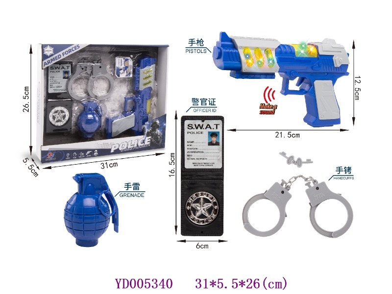 Police set without battery 2*AA