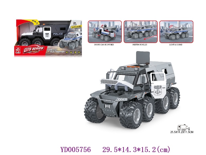 FRICTION CAR W/light & sounds battery include 3*AG13