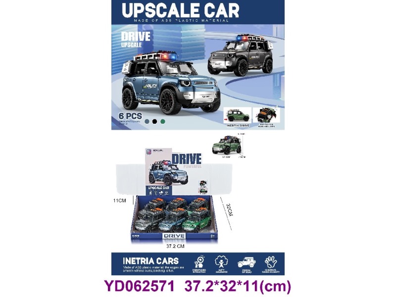 FRICTION CAR W/SOUNDS&LIGHT 6PCS/BOX