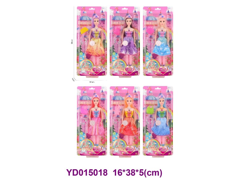 DOLL SET W/LIGHT&SOUNDS 6 ITEM MIX