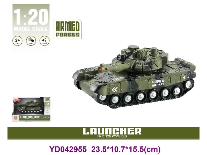 1:20 FRICTION TANK W/LIGHT&SOUNDS