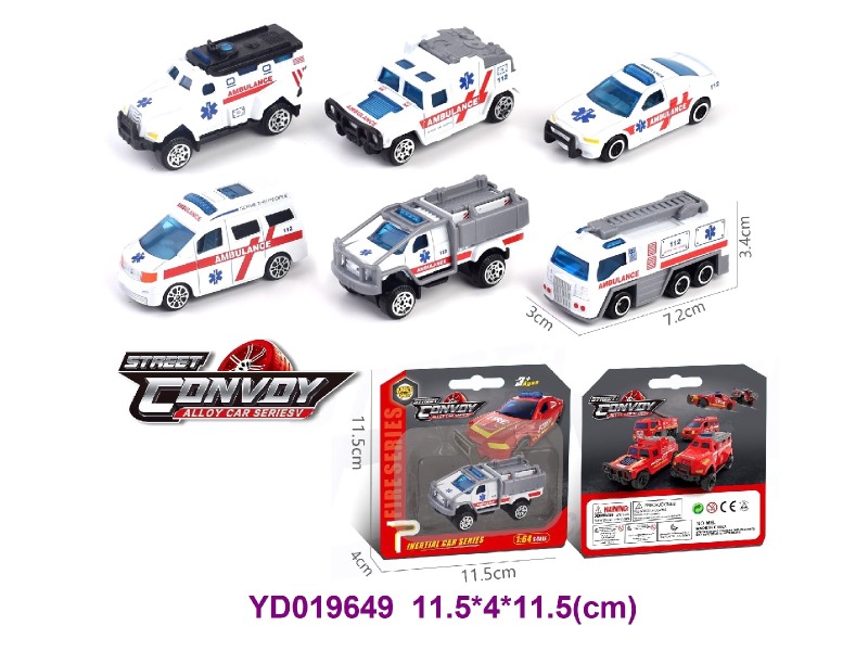 1:64 Die-cast Car 6 ITEM MIX