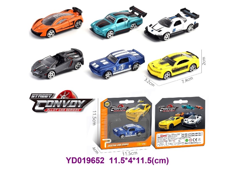 1:64 Die-cast Car 6 ITEM MIX