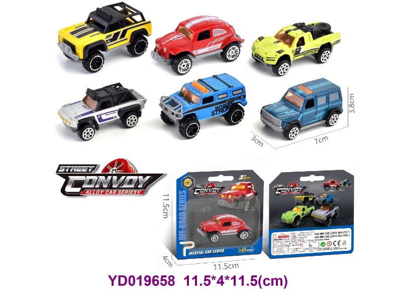 1:64 Die-cast Car 6 ITEM MIX