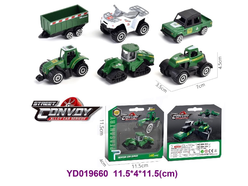 1:64 Die-cast Car 6 ITEM MIX