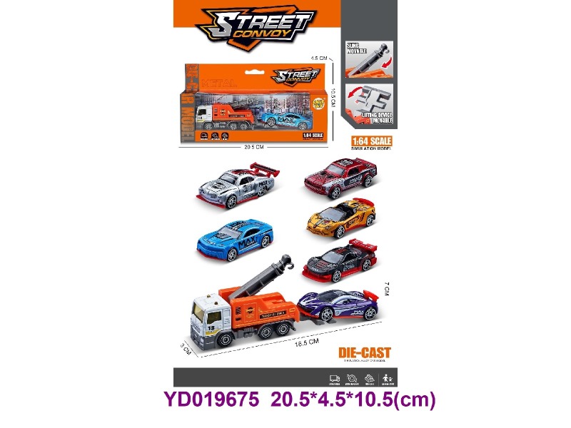 1:64 Die-cast Car 6 ITEM MIX