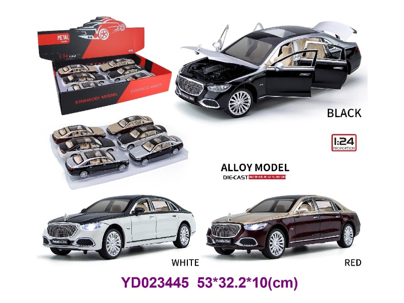 1:24 Die-cast Car W/LIGHT&SOUNDS  6PCS/BOX