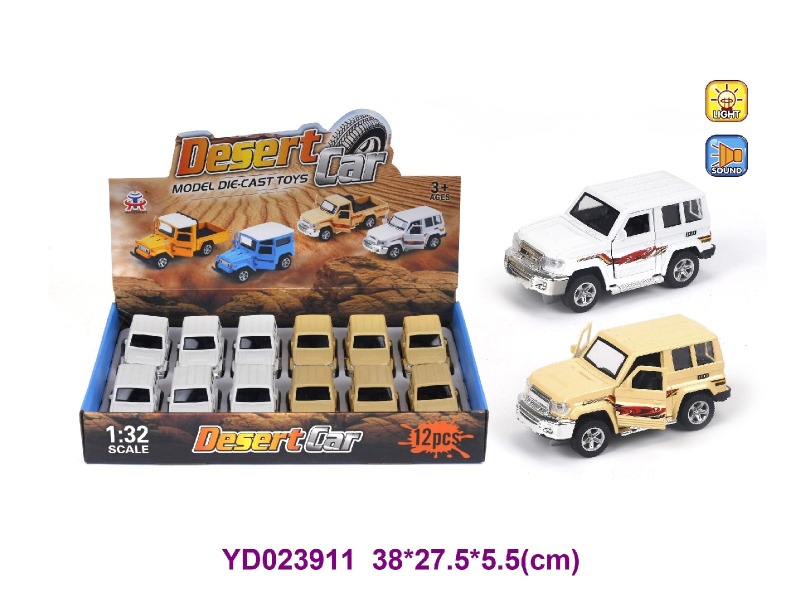 1:32 Die-cast Car W/LIGHT&SOUNDS 12pcs/box