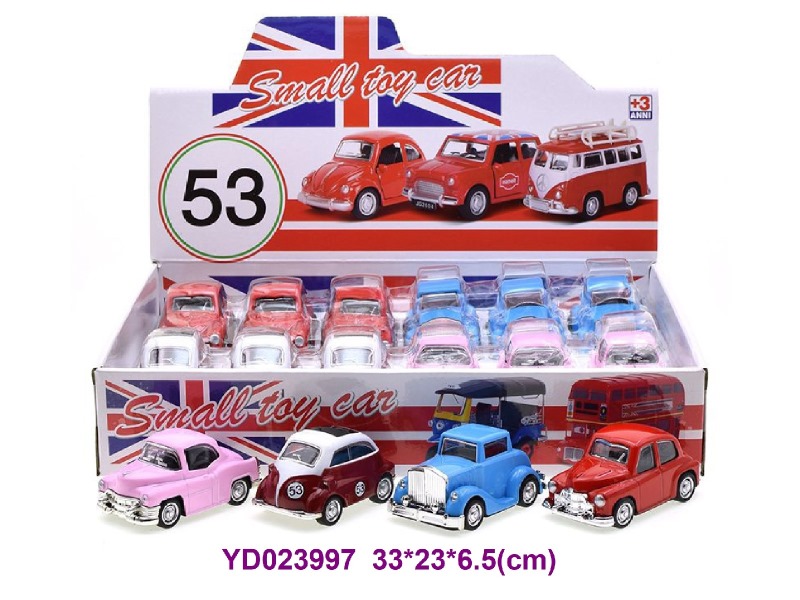 Die-cast Car 4 item mix 12PCS/BOX