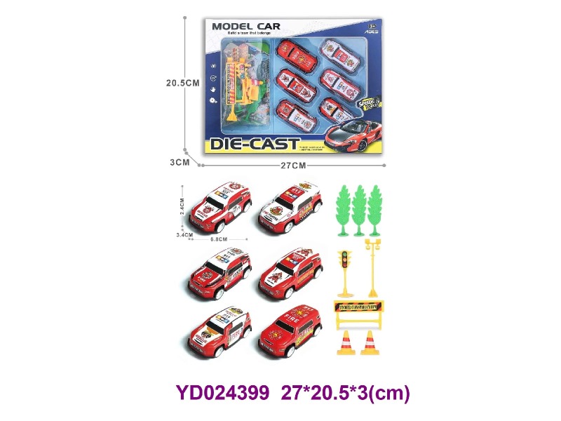 1:64 Die-cast Car 6PCS