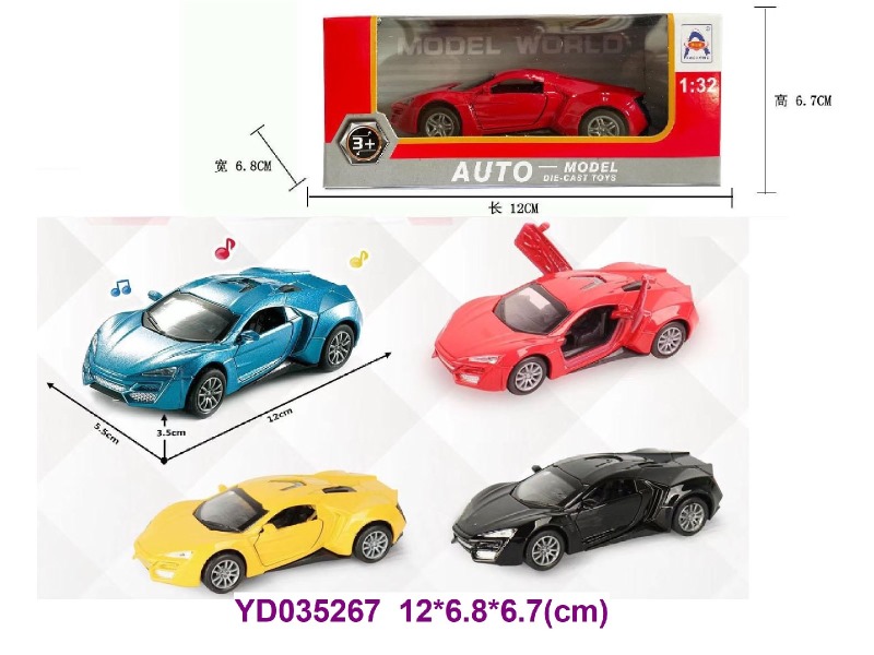 1:32 Die-cast Car  w/sounds&light