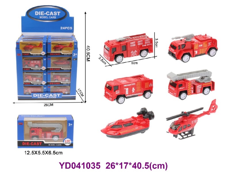 Die-cast Car 6 ITEM MIX 24PCS/BOX