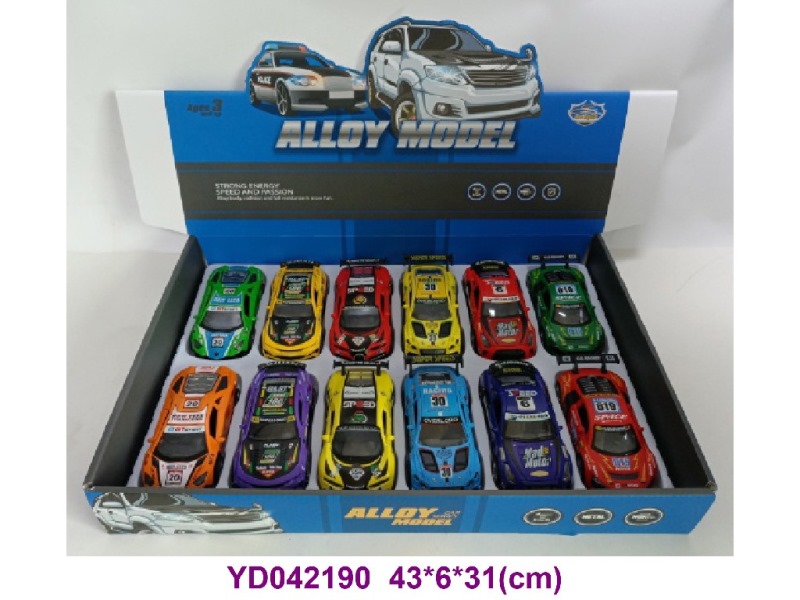 1:32 Die-cast Car w/sounds&light 12PCS/BOX