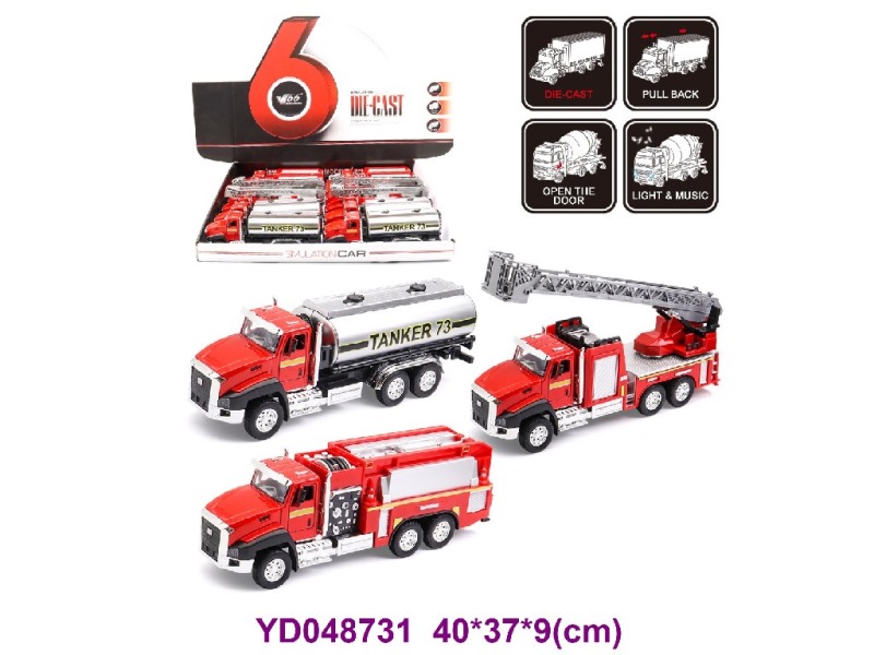 1:50  Die-cast Car W/SOUNDS&LIGHT  12PCS/BOX
