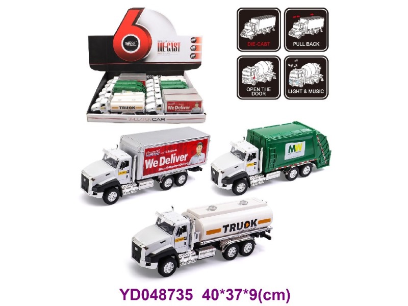 1:50  Die-cast Car W/SOUNDS&LIGHT  12PCS/BOX