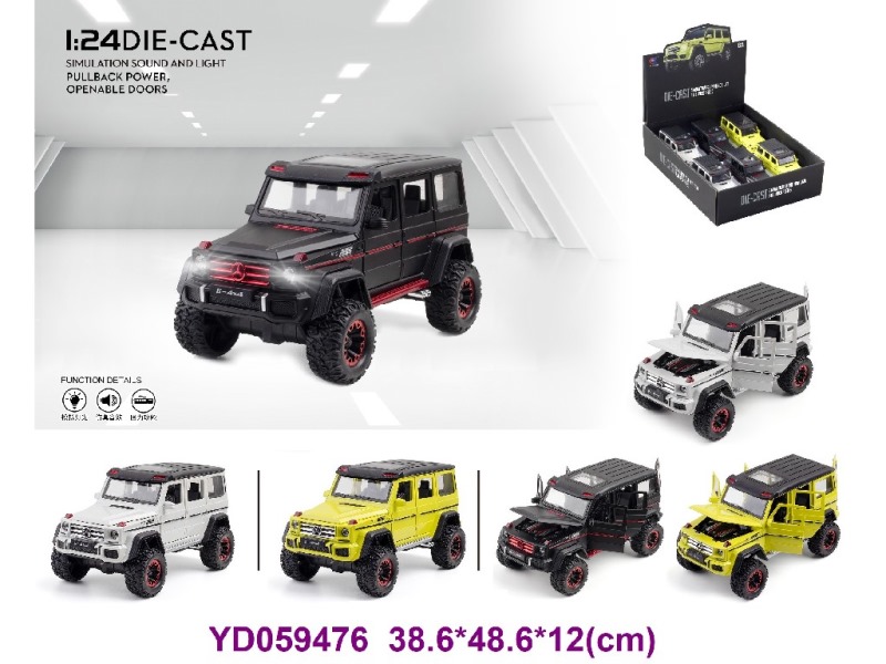 1:24 Die-cast Car 6PCS/BOX W/SOUNDS&LIGHT