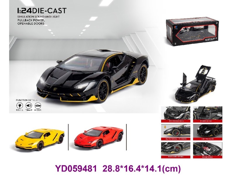 1:24 Die-cast Car W/SOUNDS&LIGHT