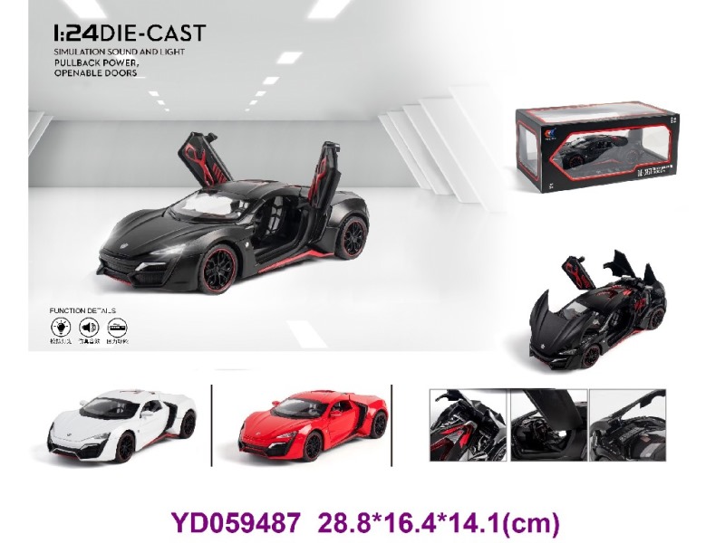 1:24 Die-cast Car W/SOUNDS&LIGHT