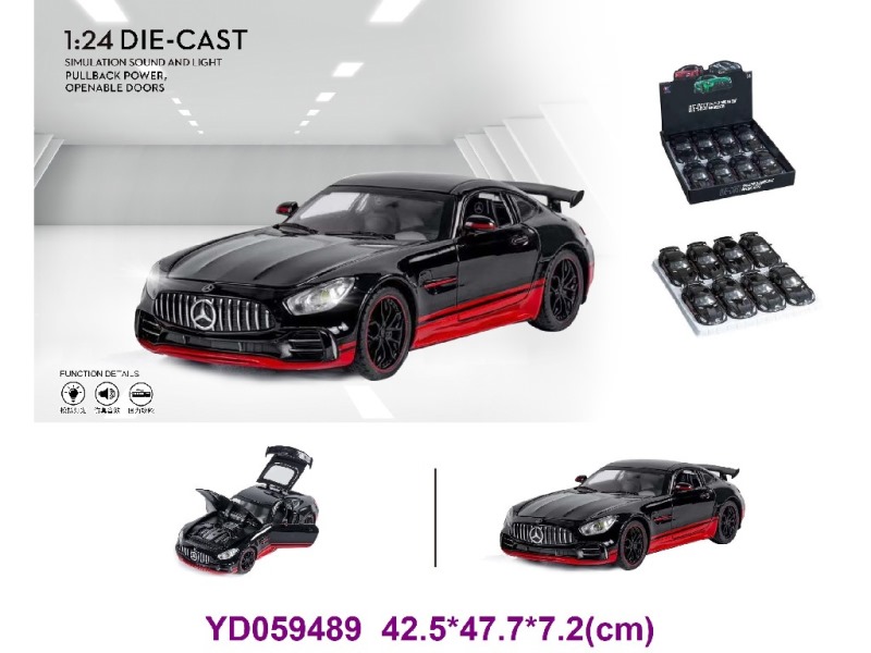 1:24 Die-cast Car 8PCS/BOX W/SOUNDS&LIGHT