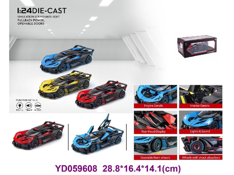 1:24 Die-cast Car W/SOUNDS&LIGHT