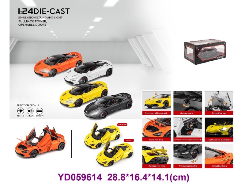 1:24 Die-cast Car W/SOUNDS&LIGHT