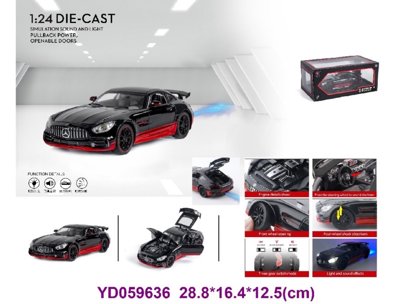 1:24 Die-cast Car W/SOUNDS&LIGHT