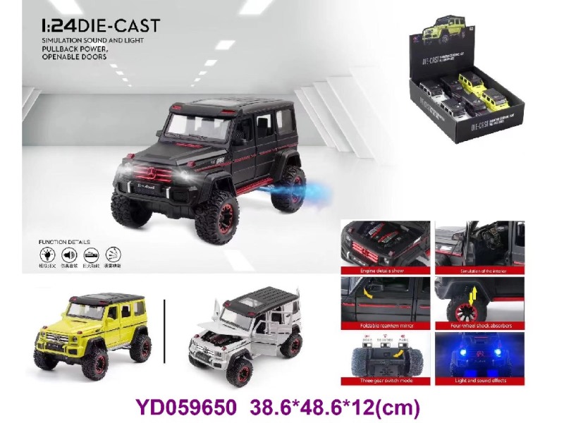 1:24 Die-cast Car  6PCS/BOX  W/SOUNDS&LIGHT
