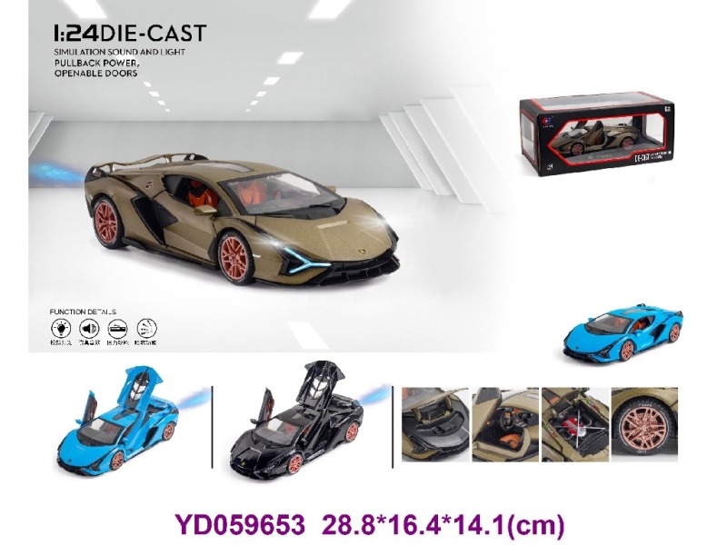 1:24 Die-cast Car W/SOUNDS&LIGHT
