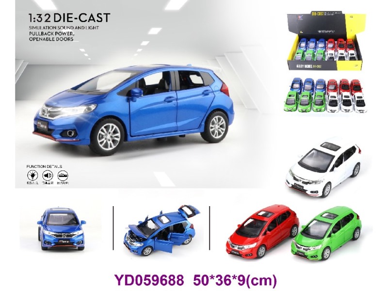 Die-cast Car W/SOUNDS&LIGHT 12PCS/BOX