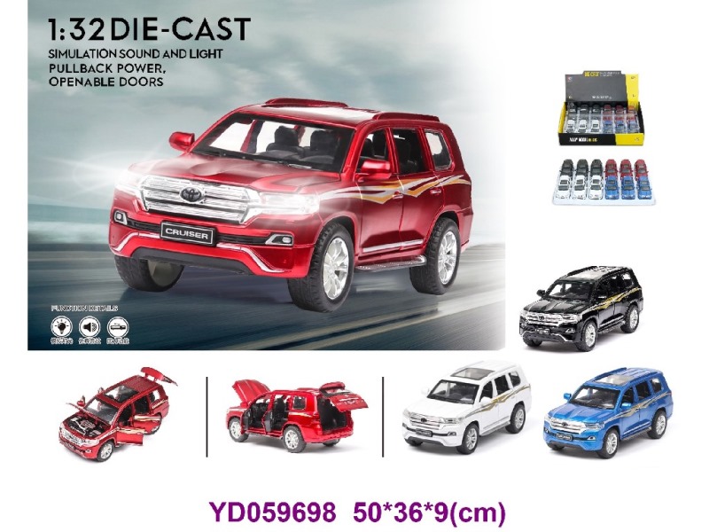 Die-cast Car W/SOUNDS&LIGHT 12PCS/BOX