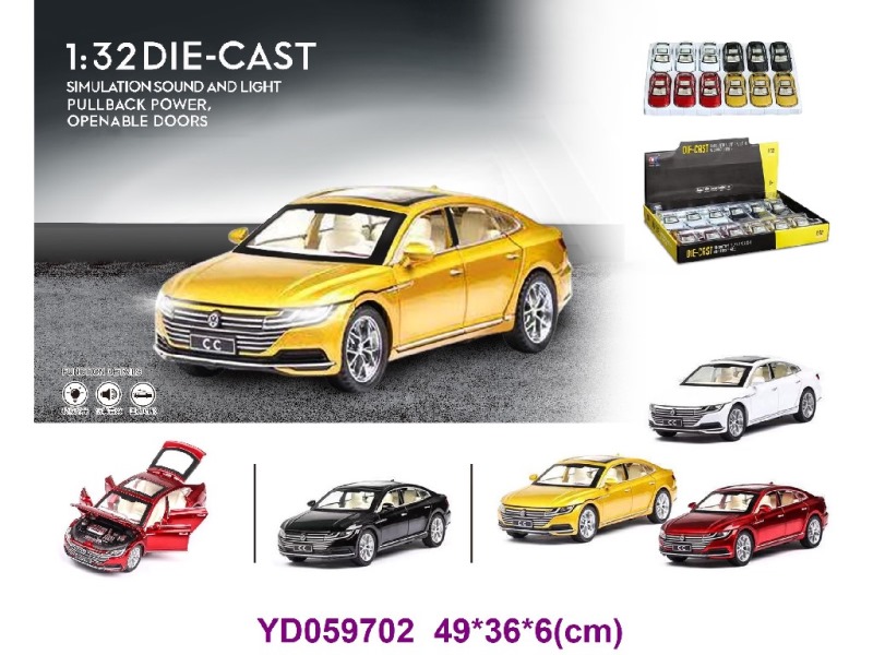 Die-cast Car W/SOUNDS&LIGHT 12PCS/BOX