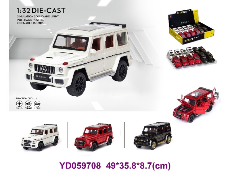 1:32 Die-cast Car W/SOUNDS&LIGHT 12PCS/BOX