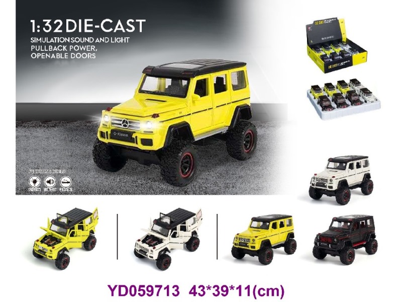 1:32 Die-cast Car W/SOUNDS&LIGHT 8PCS/BOX