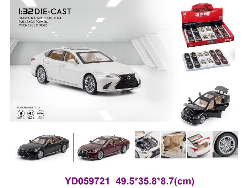 1:32 Die-cast Car W/SOUNDS&LIGHT 12PCS/BOX
